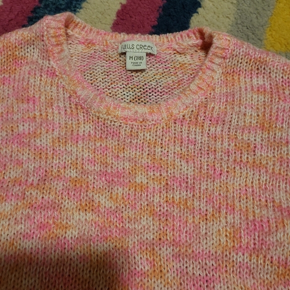 NWOT Girls M(7/8) Falls Creek Pink Cropped Sweater - Picture 3 of 6